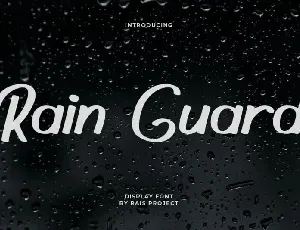 Rain Guard Display font