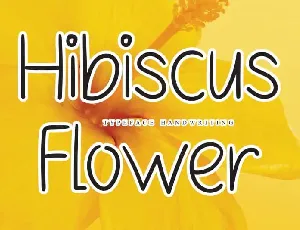 Hibiscus Flower Handwritten font