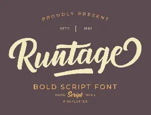 Runtage font