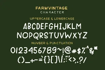 FARMVINTAGE font