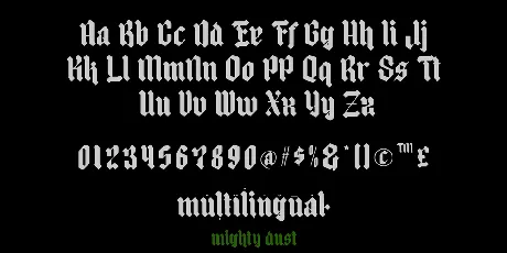 Mighty Dust font