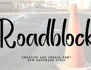 Roadblock Display font