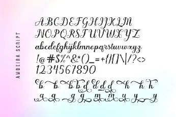 Amdeira Script font