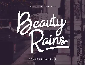 Beauty Rains Script Free Download font