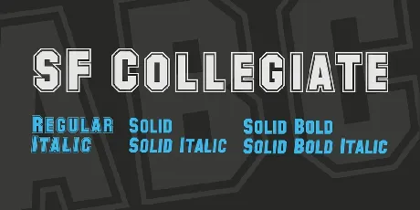 SF Collegiate font