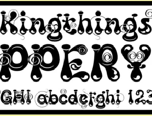 Kingthings Slipperylip font