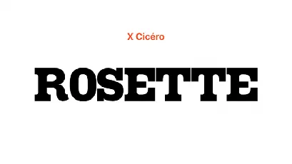 Rosette font