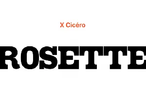 Rosette font