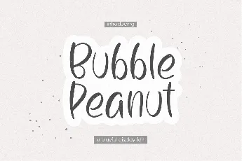 Bubble Peanut font