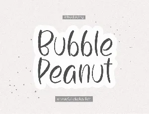 Bubble Peanut font