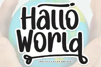 Hallo World Display font