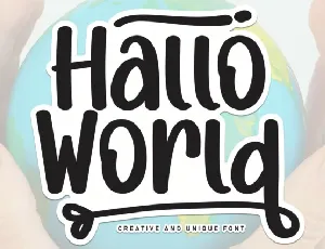 Hallo World Display font