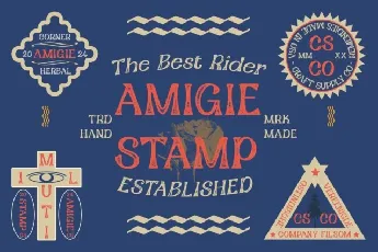 Amigie Stamp font