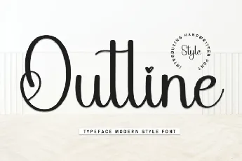 Outline Script font