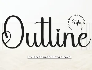 Outline Script font