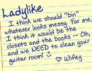 Ladylike BB font