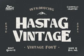 Hastag Vintage font