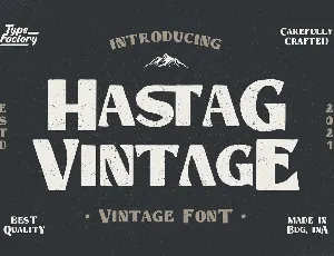 Hastag Vintage font