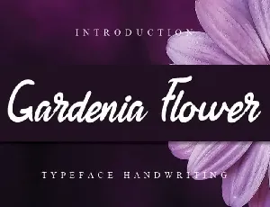 Gardenia Flower Script font