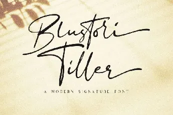 Blustori Tiller Signature font