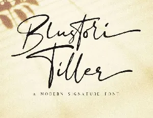 Blustori Tiller Signature font