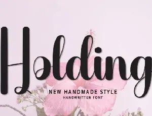 Holding Script font