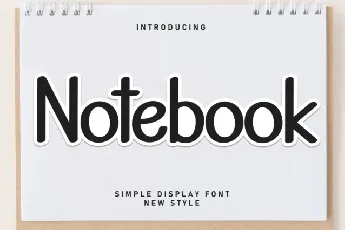 Notebook Display Typeface font