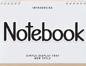 Notebook Display Typeface font