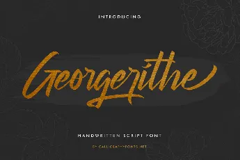 Georgerithe Demo font