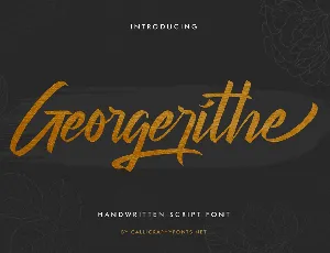 Georgerithe Demo font