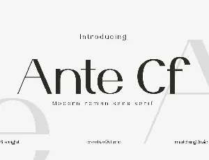 Ante Cf Free font