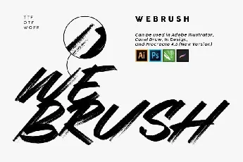 Webrush Brush Free font