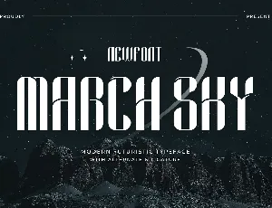 MARCH SKY Free Trial font