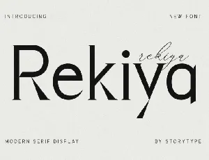 Rekiya font