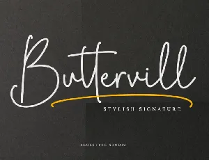 Buttervill Signature font