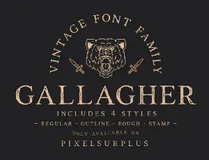 Gallagher Vintage font