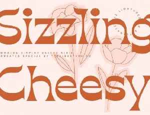 Sizzling Cheesy font