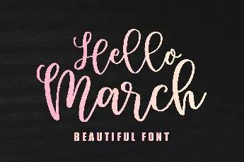 Hello March font