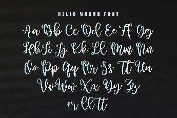 Hello March font