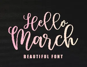 Hello March font