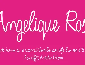 Angelique Rose font