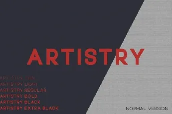 Artistry Family font