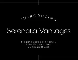 Serenata Vantages font