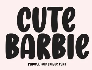 Cute Barbie Display font