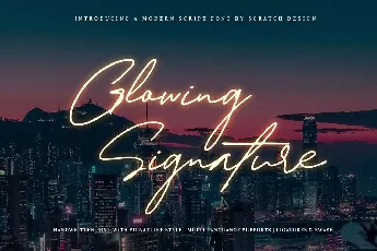 Glowing Signature font