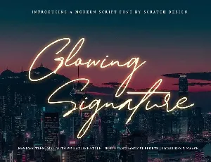 Glowing Signature font