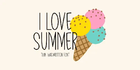 I Love Summer font