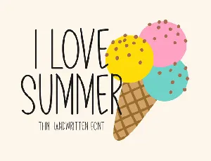 I Love Summer font