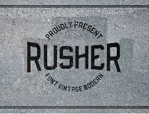 Rusher font