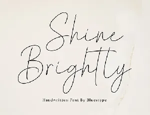 Shine Brightly font